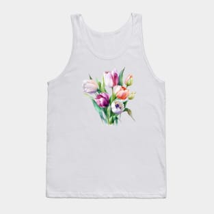 Tulip flowers bouquet Tank Top